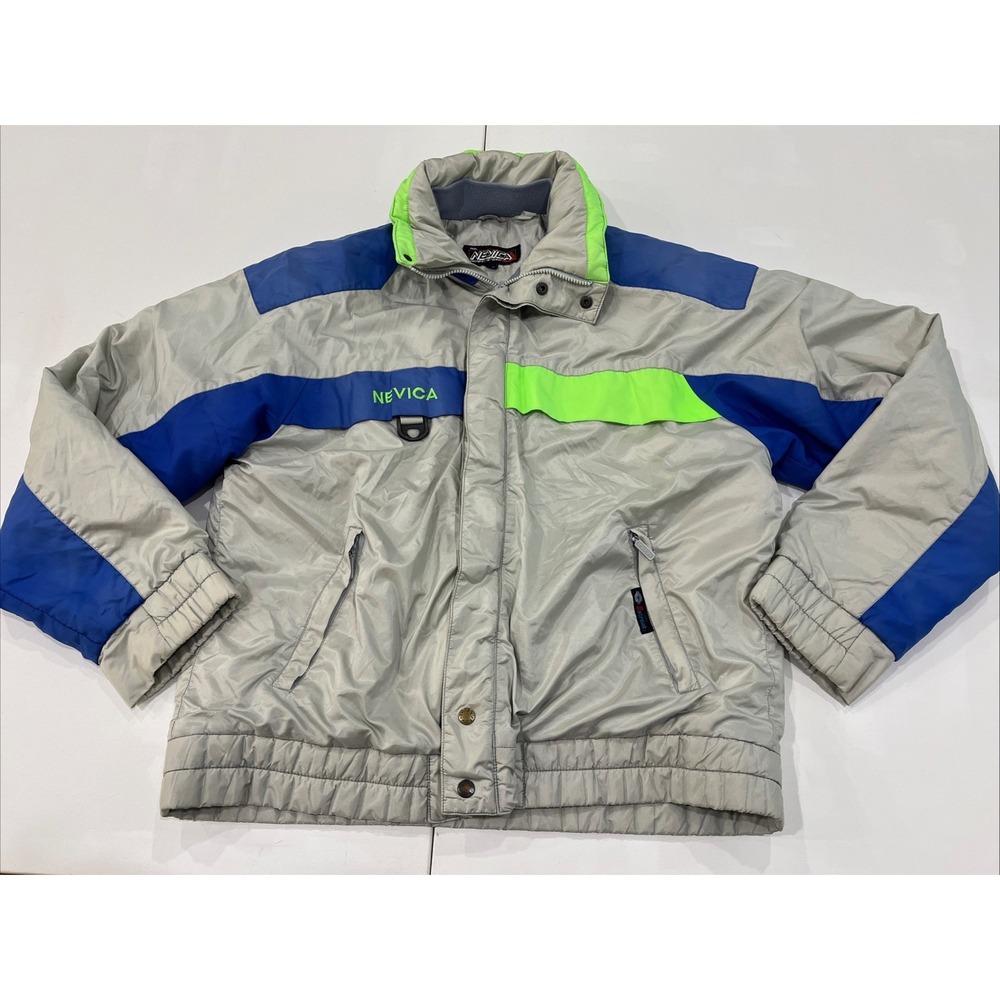 Vintage Nevica Ski Jacket Frontline E Series Entrant Waterproof Gray Men's 44
